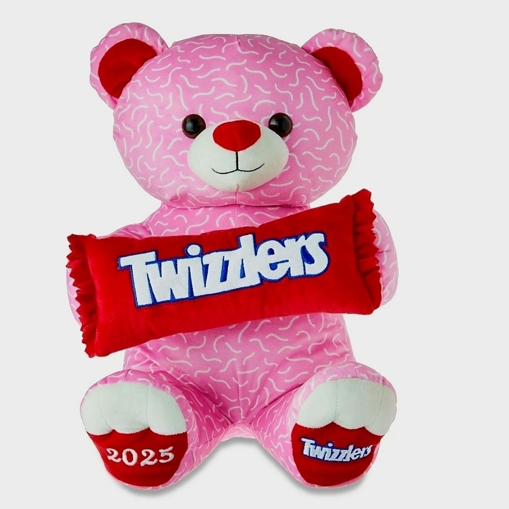 NWT Hershey's Twizzler's Sweetheart Teddy Plush Pink Valentine's day Easter, 17'
